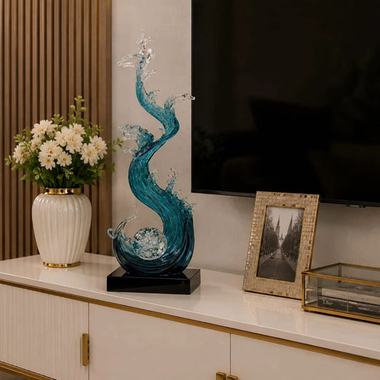 Huge resin water splash decor