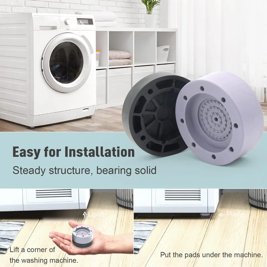 4Pc Washing Machine Antivibration Anti Vibration Pads Shock And Noise Cancellation Pads