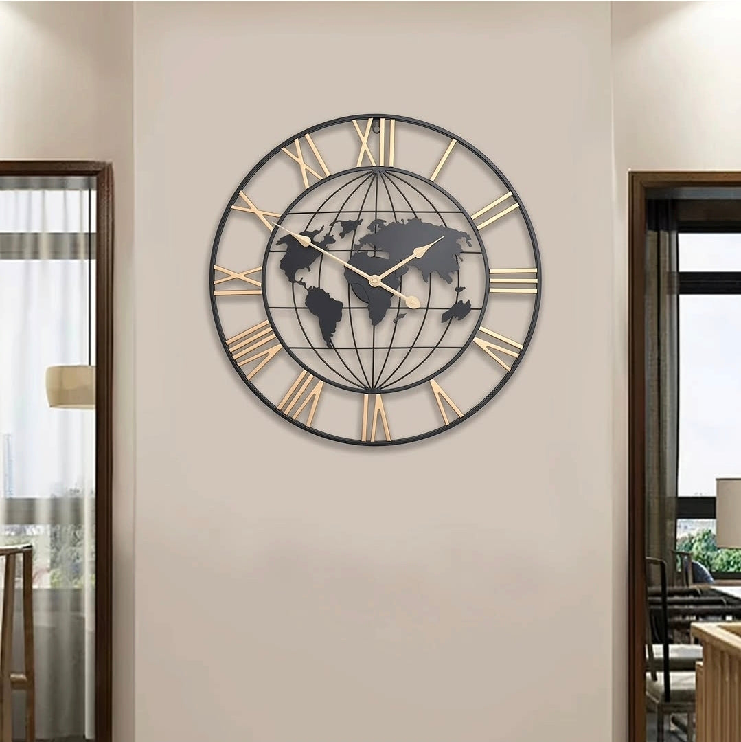 Metallic roman clock