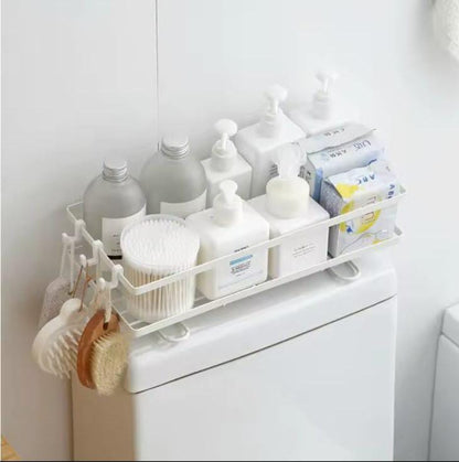 Wall Mounted Bathroom Organizers and Storage Behind and Above the Toilet Shelf Rack organizer