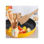 4pcs Bamboo Wooden Cooking Spoons Plus 1 Holder