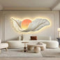 Luxury Feather Decorative Wall Clock With Led Light
