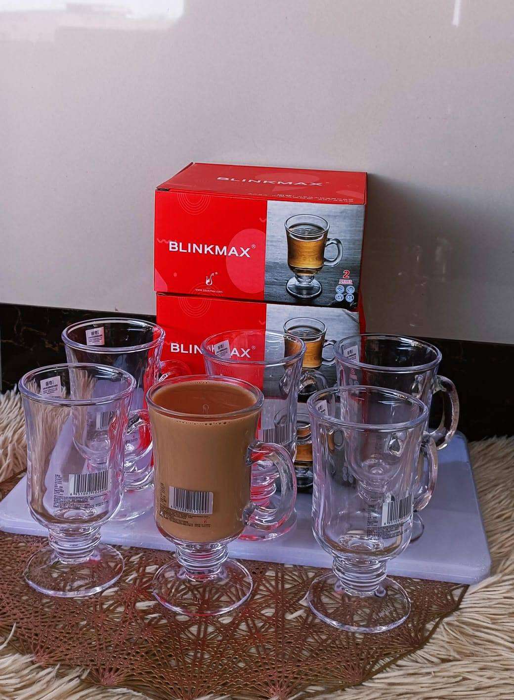 6 pcs glass irish mugs