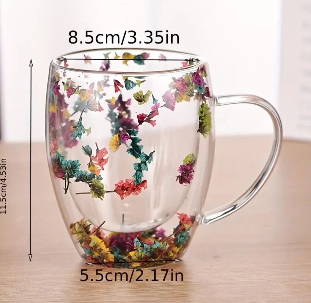 One pc Floral double sided mugs