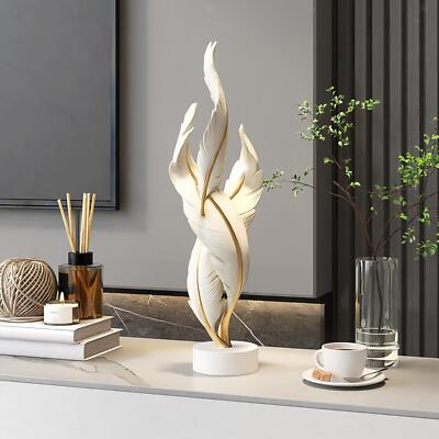 Feather Art Sculpture Figure for Home Shelf Display