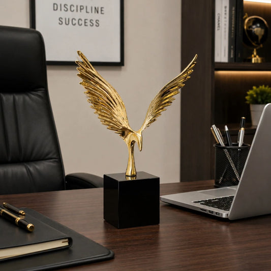 Metallic eagle decor