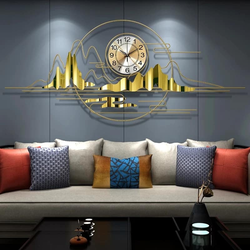 Large 3D Art Landscape Decorative Wall Clock