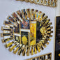 Modern Gold Oval Decorative Mirror