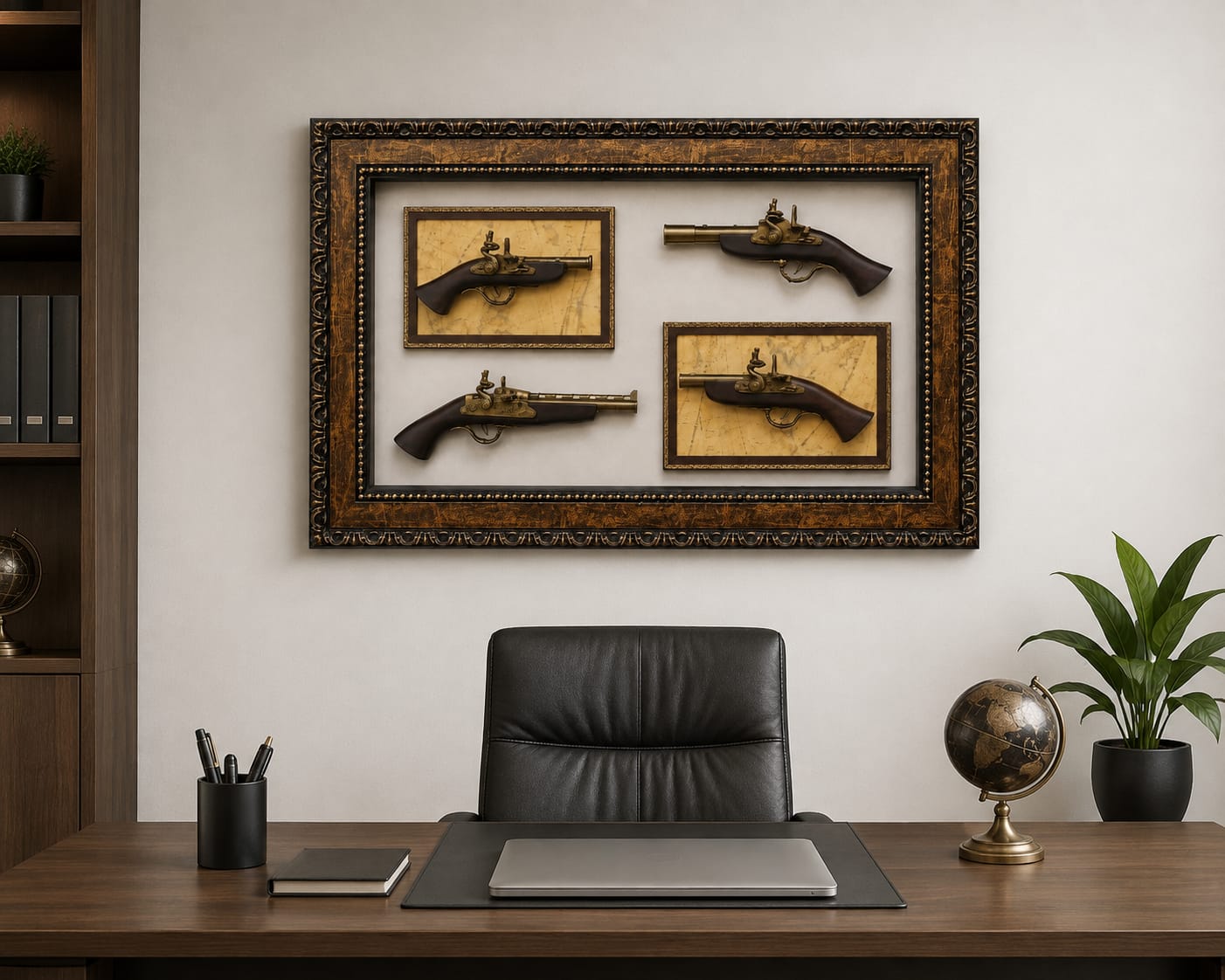 Vintage gun wall art( 97 by 57 cm)