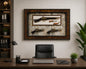 Antique gun with knife wall decor( 90 by 60 cm)