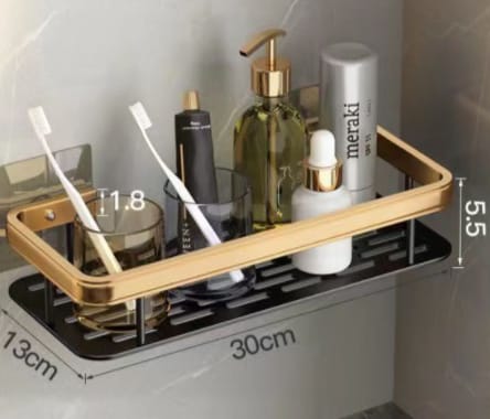 Luxury Metal Bathroom Shelf Organizer Cosmetic organizer/Toothbrush Holder Shelf