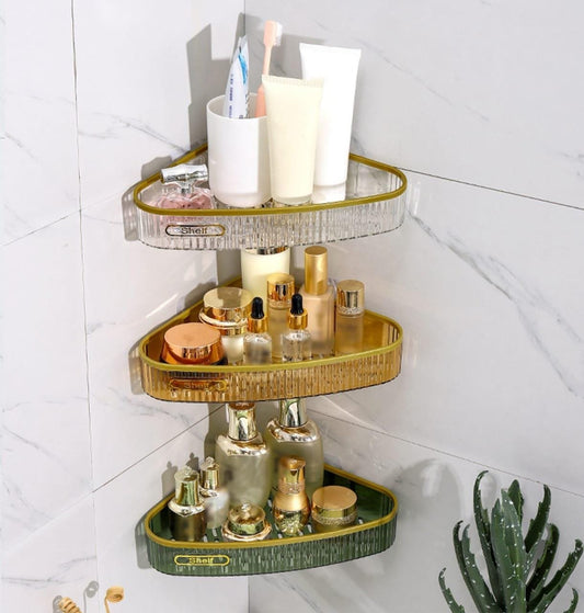 1PCS Elegant Acrylic Rectangular Fancy Bathroom Shelf