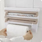 KITCHEN ORGANIZER
Shelf Kitchen Wall Mounted Cling Film Holder Wrap Storage Rack Hanger Rack Cutting Device