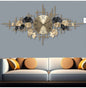 Metal Art Wall Clock, Gold Modern Design – Silent – 140x70cm