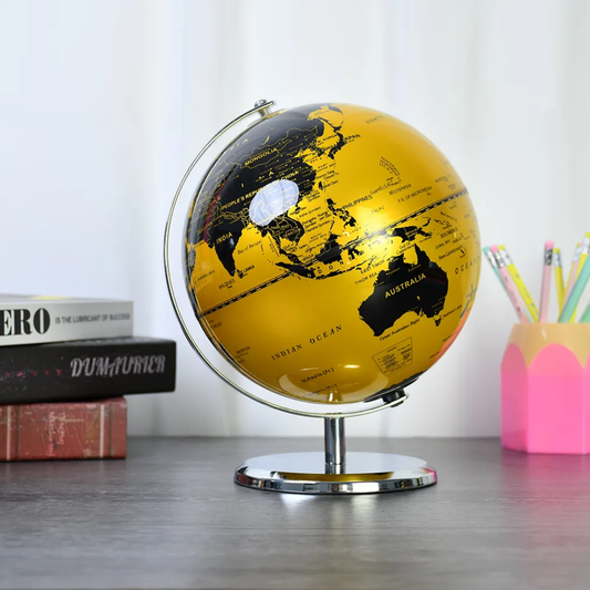 Retro World Globe Decoration Terrestrial Globe World Map Globe Modern Home Decor Geography Education Office Desk Accessories