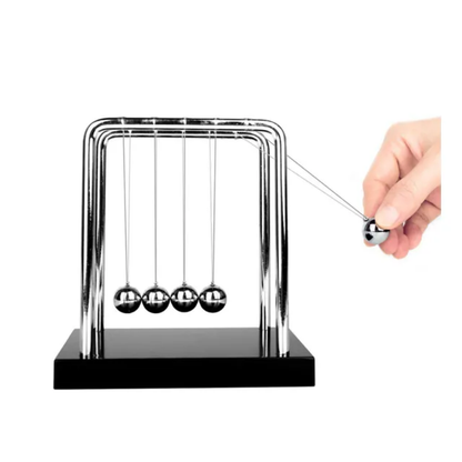 Newtons, Demonstrate Laws With Swinging Balls, Steel Balance Magnetic Ball Physics Science Pendulum Balls Office Desk Fun Toy