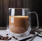 Double Walled Glass Coffee Mugs Insulated Espresso Coffee Cups with Handle for Cappuccino Latte Espresso Tea Or Any Beverage - Enjoy Your Coffee in Style!