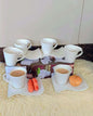 6pcs Mini cups and saucer set