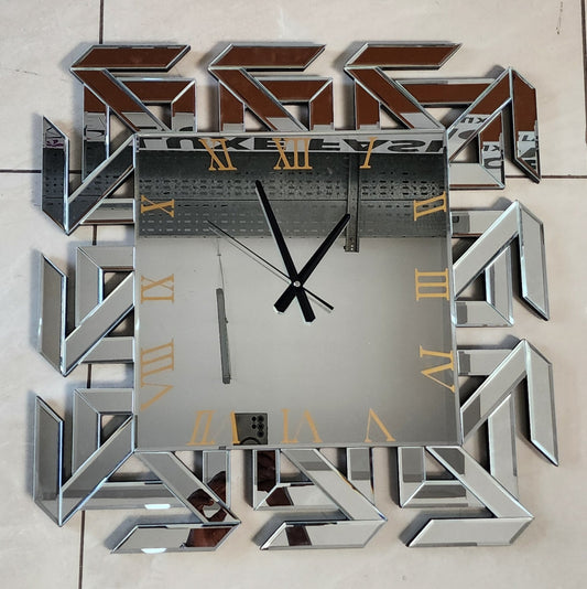 Crystal glass wall decorative clock