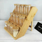 12pcs Glass Spice Jar set with a Wooden Bamboo Stand