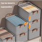 Durable Linen Closet Organizers and Foldable Storage Baskets, Rectangle Storage Boxes for Pants, Shirt, Sweaters, Bra Panty, Sock(length 50cm width 30cm height 20cm)