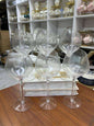 6pcs Balloon slant cut wine glasses