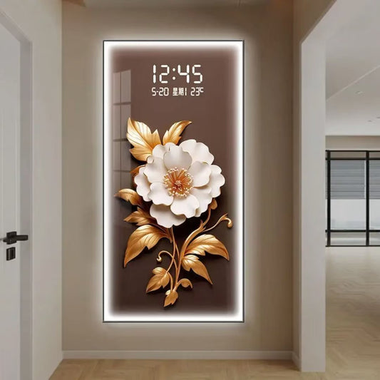 Led frame decorative digital wall clock