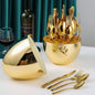 Egg shell cutlery set