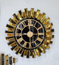 Sunburst Roman Mirrored Decorative Wall Clock