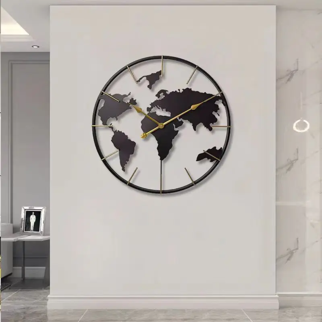 Minimalist world wall clock
