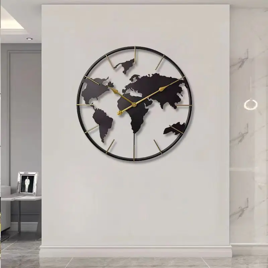 Minimalist world wall clock