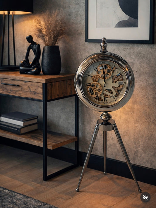 Tripod short gear moving clock