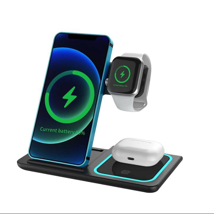 3 in 1 wireless charger for phone,airpods and smart watch