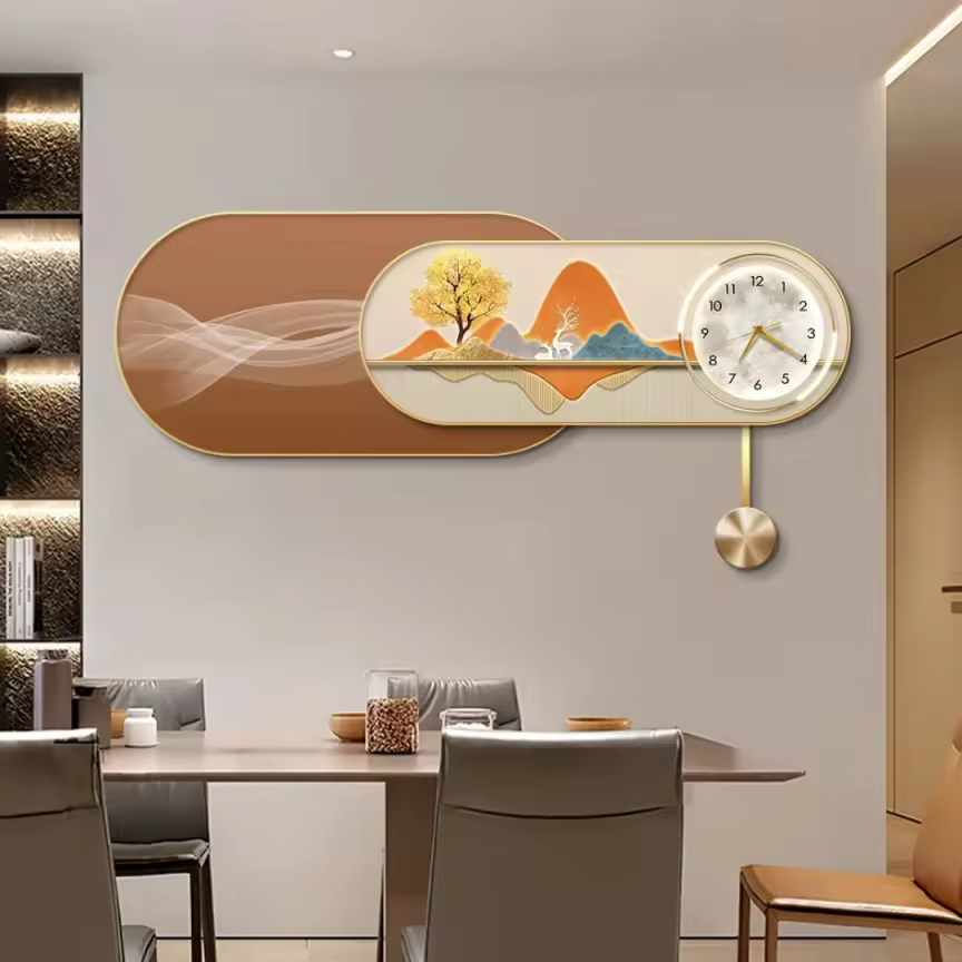Decorative pendulum wall clock