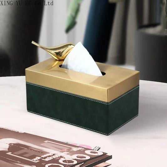 Car Tissue Holder Tissue Box Rack Multifunctional Storage Box Light Luxury Decorative Tissue Box for Living Room Coffee Table Dining Table Tissue Box Holder(C)